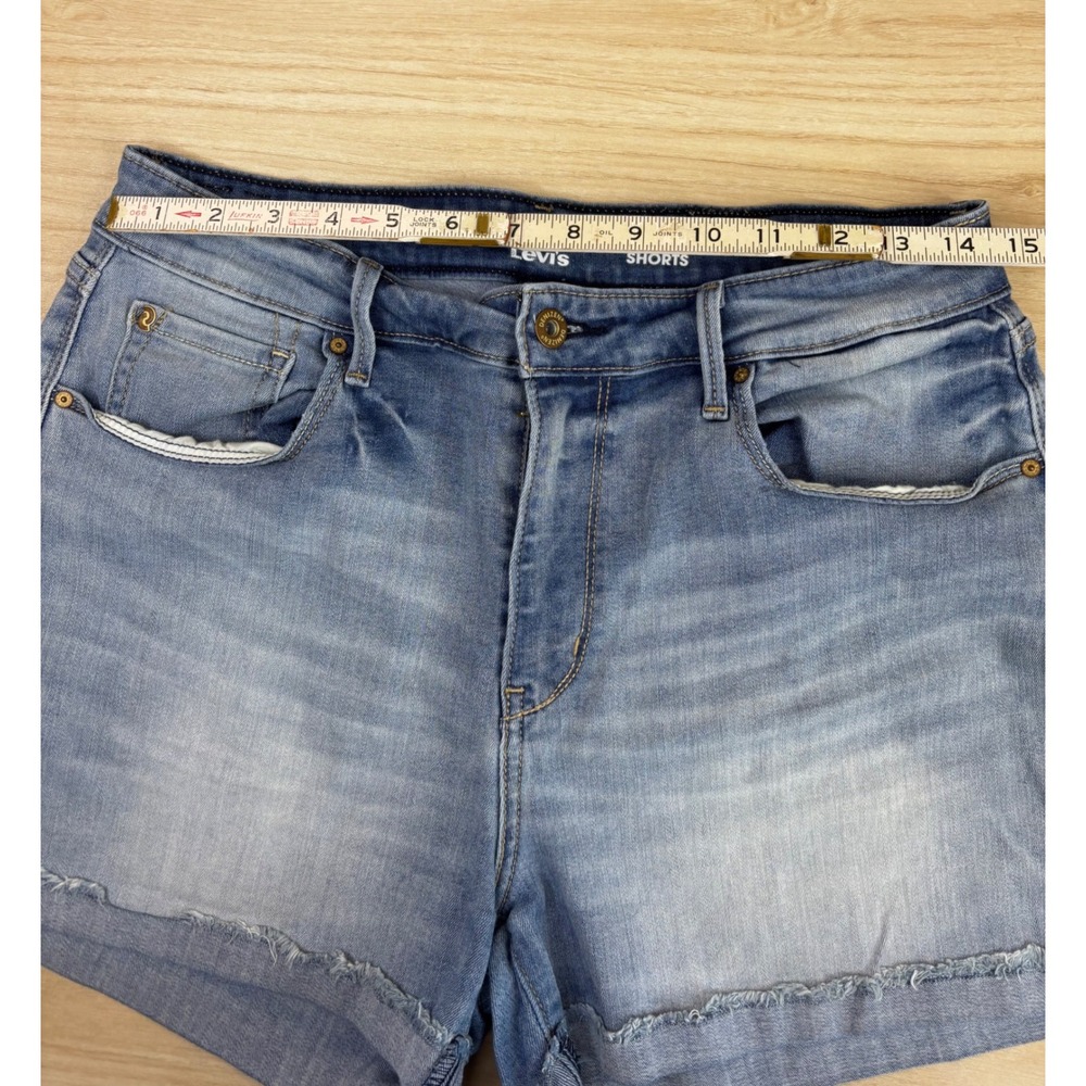 Denizen from Levis Womens High Rise Denim Shorts Light Wash Size 12 W31 - Picture 4 of 8
